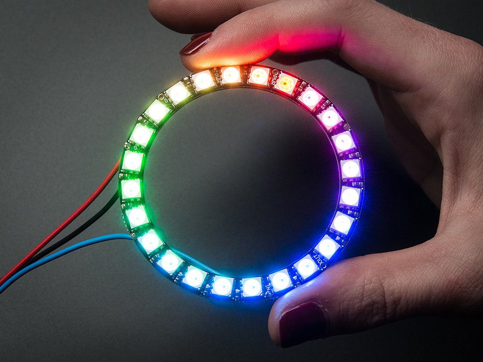 NeoPixel Ring - 24 x 5050 RGB LED with Integrated Drivers - Click Image to Close